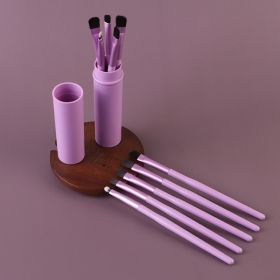 Makeup Brushes 3 Set 5Pcs Soft Bristles Cosmetic Brush Portable Eye Brushes for Women & Girls - purple