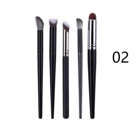 5 Pieces Makeup Brush Set Blade Eyebrow Brush Eyeliner Brush Concealer Brush Mink Hair Nose Shadow Brush Beauty Tools - 02