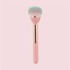 Soft Fluffy Loose Powder Brush Imitation Wool Fiber Large Foundation Blush Brush Professional Blush Contour Makeup Brushes - Pink Green