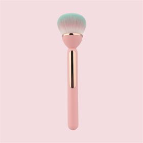 Soft Fluffy Loose Powder Brush Imitation Wool Fiber Large Foundation Blush Brush Professional Blush Contour Makeup Brushes - Pink Green