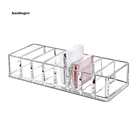 HBGR_8-grid Lipstick Brushes Powder Cosmetic Storage Box Makeup Organizer Holder - as shown