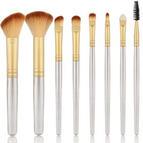 Professional Makeup Brushes Set Super Soft Blush Brush Foundation Concealer Eyeshadow  Eyelashes Beauty MakeUp Brush Cosmetic - 8-champagne