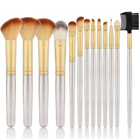 Professional Makeup Brushes Set Super Soft Blush Brush Foundation Concealer Eyeshadow  Eyelashes Beauty MakeUp Brush Cosmetic - 13-champagne