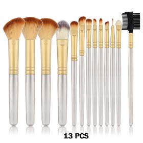 24Pcs Makeup Brushes Set Cosmetics Foundation Blush Kit Powder Eyeshadow Tool Kabuki Blending Make Up Pinceles De Maquillaje - Champagne-13PCS