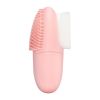 Double head face wash brush Japan silicone face wash brush manual face wash pore black head brush makeup brush beauty tool - Pink