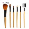 6 PCs/Set Makeup Brushes Tool Set Cosmetic Powder Eye Shadow Foundation Blush Blending Beauty Make Up Brush Maquiagem - Golden