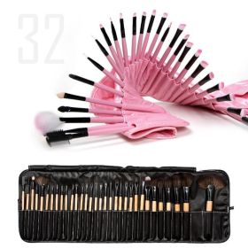 Sculptor 32 Piece High Quality Wooden Makeup Brush Set - Black