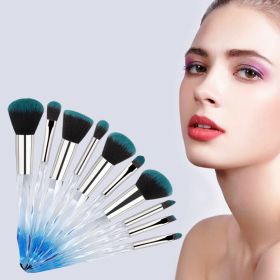 10pcs professional makeup brush with crystal handle foundation brush hot sale  US - as pic