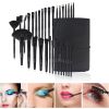 32 professional makeup brush set; facial eye shadow eyeliner foundation blush lip powder liquid cream blending brush (black) - default