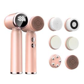 6 N 1 LED FACIAL CLEANSING SYSTEM - Pink