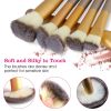 24Pcs Makeup Brushes Set Eye Shadows Face Foundation Brushes Cruelty-Free Synthetic Fiber Bristles - Gold