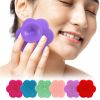 Facial Cleansing Brush Silicone Brush for Face Exfoliating Facial Cleanser Massage Brush Face Wash Foam Scrub Women Beauty Tool - Rose Red