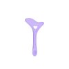 1pcs Silicone Eyeliner Makeup Stencils Multifunctional Drawing Lipstick Wearing Aid Face Cream Mask Applicator Beauty Tool - Purple