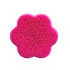 Facial Cleansing Brush Silicone Brush for Face Exfoliating Facial Cleanser Massage Brush Face Wash Foam Scrub Women Beauty Tool - Rose Red