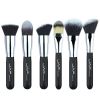 24 Sets Of Makeup Brushes Soft Hair Makeup Tools Wooden Handle Nylon Hair PU Bag Makeup Brush Set - J2425YC-B