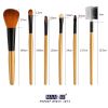 6 PCs/Set Makeup Brushes Tool Set Cosmetic Powder Eye Shadow Foundation Blush Blending Beauty Make Up Brush Maquiagem - Golden