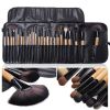 Gift Bag Of 24 pcs Makeup Brush Sets Professional Cosmetics Brushes Eyebrow Powder Foundation Shadows Pinceaux Make Up Tools - Beige