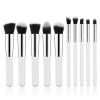 Professional Makeup Brushes Set Eyeshadow Eyeliner Powder Foundation Eyeshaow Powder Kit Set Beauty - White - 10 Pcs