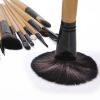 Gift Bag Of 24 pcs Makeup Brush Sets Professional Cosmetics Brushes Eyebrow Powder Foundation Shadows Pinceaux Make Up Tools - Beige