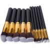 Professional Makeup Brushes Set Eyeshadow Eyeliner Powder Foundation Eyeshaow Powder Kit Set Beauty - Black - 10 Pcs