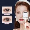 Portable Heated Eyelash Curler Electric Temperature Control Mini Eyelash Curler Electric Charging Makeup Tool - white - 230mA