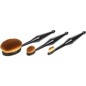 Qentissi By Qentessi Make Up Oval Brush Set: Small Straight Shaped Brush + Medium Oval Shaped Brush + Large Oval Shaped Brush -- 3pcs For Women